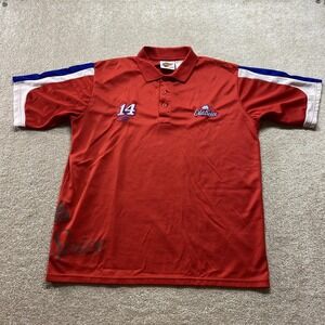Winners Circle Old Spice Shirt Mens XL‎ Red NASCAR Racing Polo 14 Performance